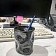 Стакан керамический многофункциональный. Диспенсеры и стаканы. vju.design. Ярмарка Мастеров.  Фото №4