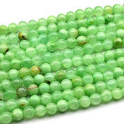 Материалы для творчества handmade. Livemaster - original item Onyx green 10 mm, beads ball smooth, natural stone. Handmade.