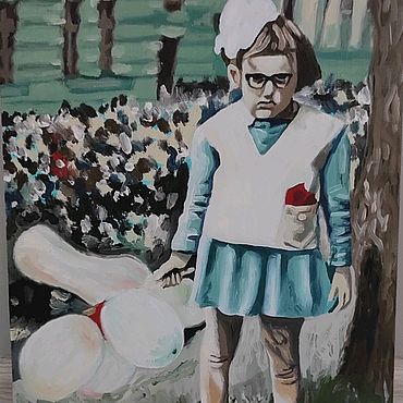 Картины и панно ручной работы. Ярмарка Мастеров - ручная работа Картина маслом "Я календарь переверну").. Handmade.