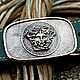  Leather belt with bronze buckle ' Medusa Gorgon', Straps, Tolyatti,  Фото №1
