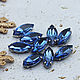 Rhinestones 15/7 mm Blue sapphire in a frame on the bottom of the boat, Rhinestones, Solikamsk,  Фото №1