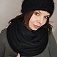 Snudy: Snood black women's knitted kid mohair in two turns. Snudy1. Scarfland. Online shopping on My Livemaster.  Фото №2