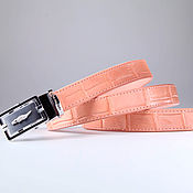 Аксессуары handmade. Livemaster - original item Genuine Crocodile leather women`s belt, width 2.5cm IMA3000UP. Handmade.