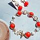 Комплект "Апельсиновый фреш" из жемчуга Swarovski и селенита, Комплекты украшений, Краснодар,  Фото №1
