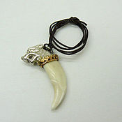 Украшения handmade. Livemaster - original item Pendant, amulet, talisman wolf fang (natural) M4. Handmade.