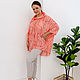 Silk anorak with coral embroidery. Blouses. NATALINI. My Livemaster. Фото №5