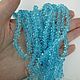 Бусины стекло гранёные 6 мм голубые_2 нить. Бусины. Niakrise beads. Интернет-магазин Ярмарка Мастеров.  Фото №2