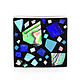 BROOCH Mosaic gems. Turquoise, Lapis, mother of Pearl, Brooch in gift. Brooches. ARIEL - MOSAIC. My Livemaster. Фото №6