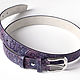 Lilac Leather Belt. Straps. Two Starlings. My Livemaster. Фото №5