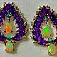 Серьги с опалом, аметистом натуральным. 3,0х2,1 см. серебро 925. Серьги классические. Маленькая радость.. Ярмарка Мастеров.  Фото №6