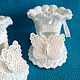 Booties knitted shoes for girls. Baby booties made of yarn. Babys bootees. Happy White. My Livemaster. Фото №5