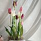 Тюльпаны в вазе силиконовые. Композиции. VIVA-FLORA от Оксаны Миткевич. Ярмарка Мастеров.  Фото №5