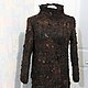 пальто из шерсти Горький шоколад. Пальто. Oksana Sokolova (woolhandmade). Интернет-магазин Ярмарка Мастеров.  Фото №2