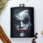 Сувениры и подарки handmade. Livemaster - original item Leather flask Joker. Handmade.