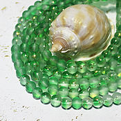 Материалы для творчества ручной работы. Ярмарка Мастеров - ручная работа Beads 15 pcs round 8 mm Green-gold two-tone. Handmade.