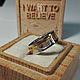 Кольцо I want to believe" из серебра родированое с позолотой. Кольца. SCARABEY jewelry. Интернет-магазин Ярмарка Мастеров.  Фото №2