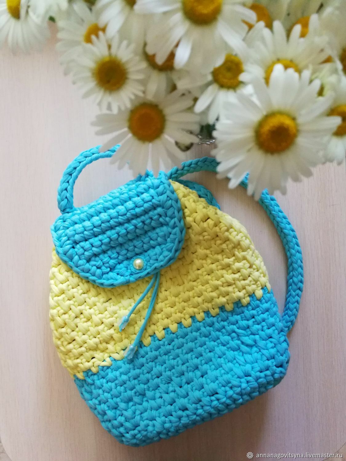 Рюкзак из трикотажной пряжи – купить онлайн на Ярмарке Мастеров ...