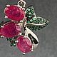 Заказать Серьги с рубинами 6,4 ct и яркими цаворитами. AMG. Ярмарка Мастеров. . Серьги классические Фото №3