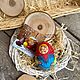 Неваляшка музыкальная"Девочка с баранками"+открыточка. Пасхальные сувениры. Творческая мастерская Донсковой К. Ярмарка Мастеров.  Фото №5
