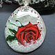 Pendant with stone.' Ice rose' on the crystal, Pendants, Biisk,  Фото №1