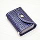 Business card holder for cards 'Cayman violet' genuine leather, Business card holders, Kirov,  Фото №1