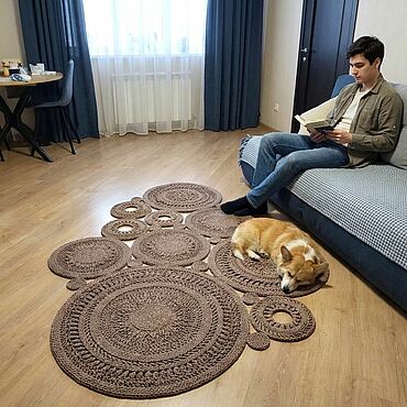 Для дома и интерьера ручной работы. Ярмарка Мастеров - ручная работа Ковёр. Handmade.