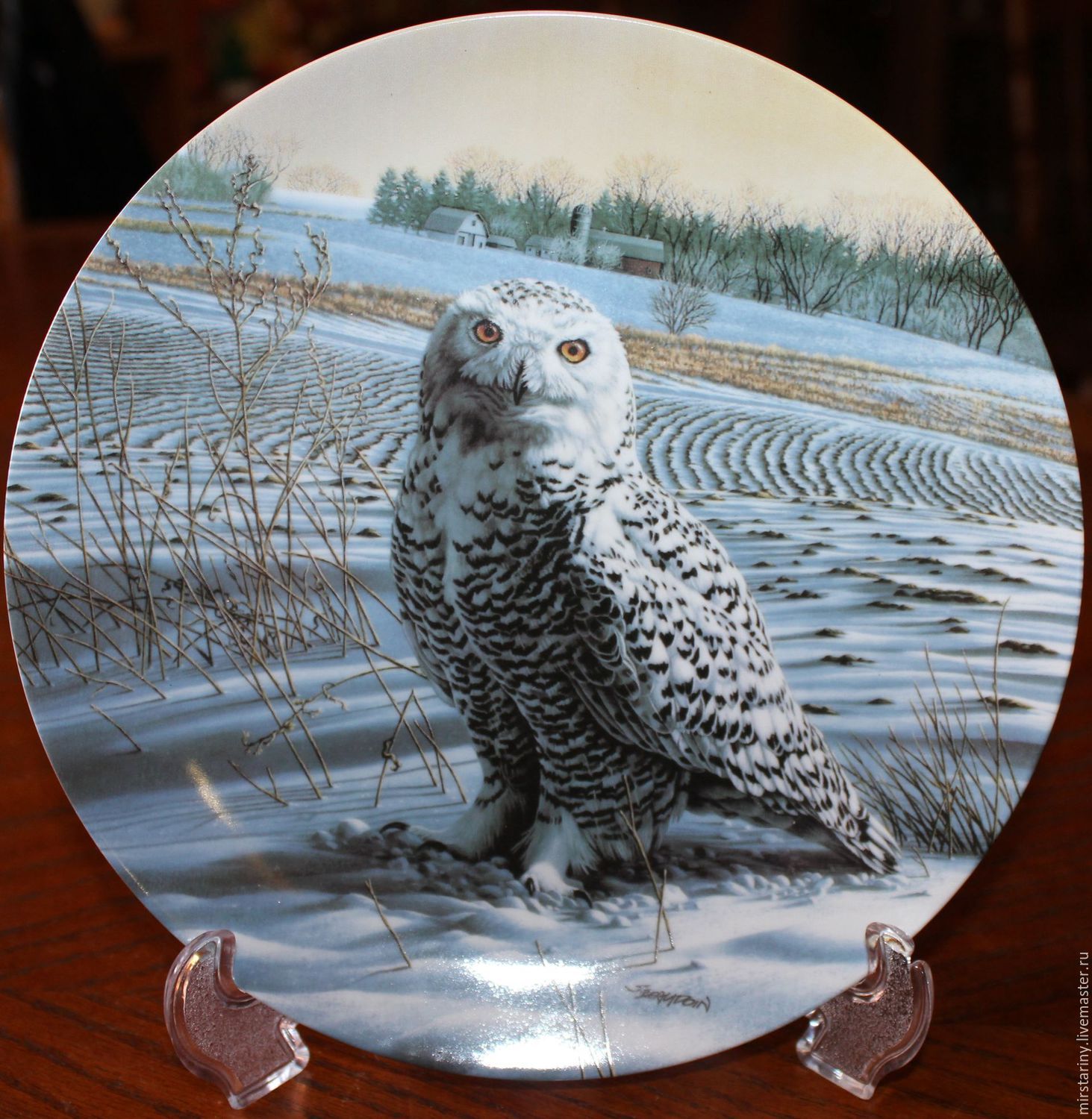 Three collectible plates with owls, Edwin Knowles, USA, Vintage interior, Moscow,  Фото №1