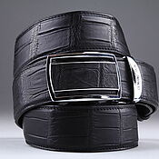 Аксессуары handmade. Livemaster - original item Handmade Crocodile Genuine Leather Belt IMA3022B. Handmade.