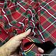 Order  Red-green checkered wool. AVS -dressshop. Livemaster. . Fabric Фото №3