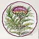 The painted porcelain.Plate ' Botanical prints. Thistle'. Plates. ArtFlera (artflera). Online shopping on My Livemaster.  Фото №2