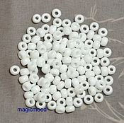 Материалы для творчества handmade. Livemaster - original item 10 gr Miyuki 6/0 seed Beads round opaque white 402. Handmade.