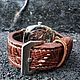 Ремешок для часов "Боевой крокодил". Ремешок для часов. Олег Мачуков (luckystrap). Интернет-магазин Ярмарка Мастеров.  Фото №2