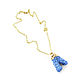 Cornflower coral pendant, pendant on a chain, neck decoration. Pendants. Irina Moro. My Livemaster. Фото №6