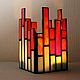 The city. Stained glass candle holder. Candlesticks. Glass Flowers. My Livemaster. Фото №6