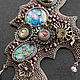  Magic Garden с кристаллами Swarovski и дихроическим стеклом. Колье. Алла Масленникова (beadlady). Ярмарка Мастеров.  Фото №5
