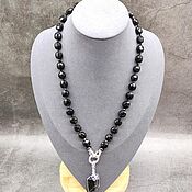 Украшения handmade. Livemaster - original item Black Tourmaline Sherl Cut Necklace with Pendant. Handmade.
