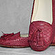 AVAILABLE-Python Loafers in Bordeaux color. Loafers. Exotic Workshop Python Fashion. Online shopping on My Livemaster.  Фото №2