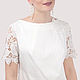 Short white cotton dress with lace. Dresses. Yana Levashova Fashion. Online shopping on My Livemaster.  Фото №2