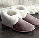 Chuni-Slippers made of sheepskin (brown), Slippers, Nalchik,  Фото №1
