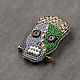 Frankenstein's monster brooch Zombie skull pin, Brooches, Moscow,  Фото №1