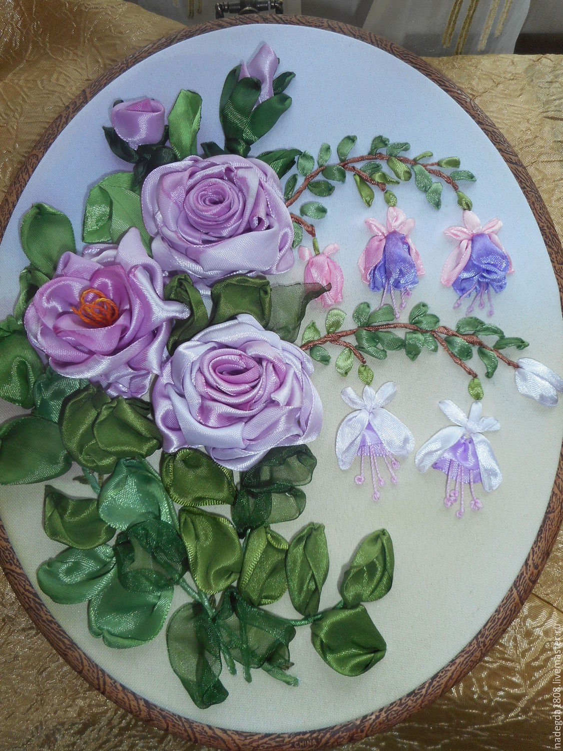 Мастер-класс по вышивке лентами «Милые сердцу цветы»