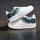 Кроссовки белые,кастом кроссовок Nike Air Force,крылья, ручная роспись. Кроссовки. Olgavolgoart. Роспись одежды и обуви. Кастом. Ярмарка Мастеров.  Фото №6