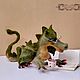 A dragon in a rare free moment, Felted Toy, Lesnoj,  Фото №1