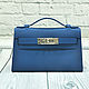 Classic mini handbag made of genuine blue leather. Classic Bag. SHOES&BAGS. Online shopping on My Livemaster.  Фото №2