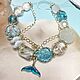 Turquoise marine lampwork bracelet. Bead bracelet. Tatiana Tarakanova. Online shopping on My Livemaster.  Фото №2