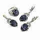 Bohemian jewelry set with amethyst made of 925 DD0104 silver, Jewelry Sets, Yerevan,  Фото №1