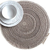 Для дома и интерьера handmade. Livemaster - original item Copy of Copy of Napkin knitted linen interior for serving 20 cm. Handmade.