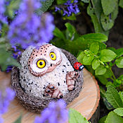 Подарки к праздникам handmade. Livemaster - original item Figurine: The author`s toy Owl. Handmade.