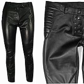 Одежда handmade. Livemaster - original item Black leather pants for women. Handmade.