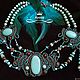 Order Soutache necklace made of turquoise 'turquoise scattering'. AZOZA. Livemaster. . Necklace Фото №3